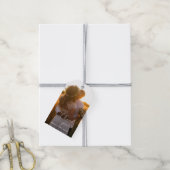 Elegantes Calligraphy Wedding Foto Vielen Dank Geschenkanhänger (Mit Garn)