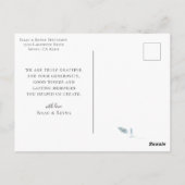 Elegantes Calligraphy Wedding Foto Vielen Dank Postkarte (Rückseite)