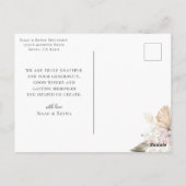 Elegantes Calligraphy Wedding Foto Vielen Dank Postkarte (Rückseite)