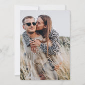 Elegantes Calligraphy Wedding Verlobung Foto Save The Date (Rückseite)