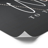 Elegantes Calligraphy Wedding Welcome Sign Poster (Ecke)