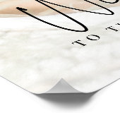 Elegantes Calligraphy Wedding Welcome Sign Poster (Ecke)