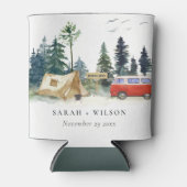 Elegantes Camping Hochzeit im Pinienwald Dosenkühler (Vorderseite)