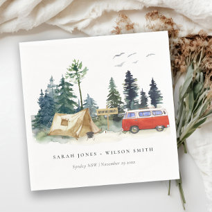 Elegantes Camping Hochzeit im Pinienwald Serviette