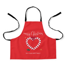 Elegantes Candy Cane Herz Custom Familien Weihnach