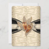 Elegantes Caramel Cream Black Gold Amber 2 Einladung (Vorderseite)