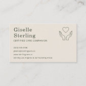 Elegantes Caregiver and Senior Companion Foto Visitenkarte (Vorderseite)