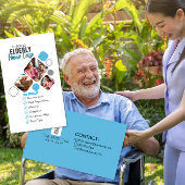 Elegantes Caregiver Foto Gray & Blue Design Visitenkarte