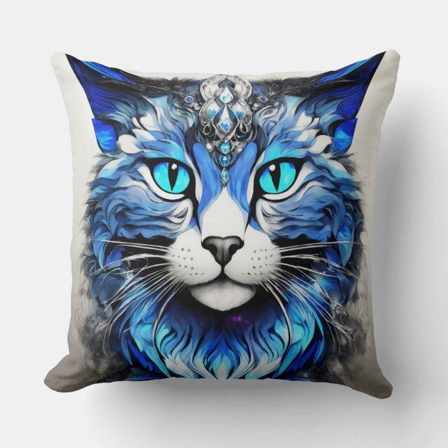 Elegantes Cat Cat-Design Kissen (Vorderseite)