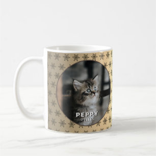Elegantes Cat Foto Golden Metallic Kaffeetasse