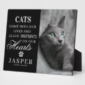 Elegantes Cat Memorial Foto & Quote Fotoplatte (Seite)