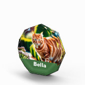 Elegantes Cat Ornament Ihr Haustier Foto (Rechts)