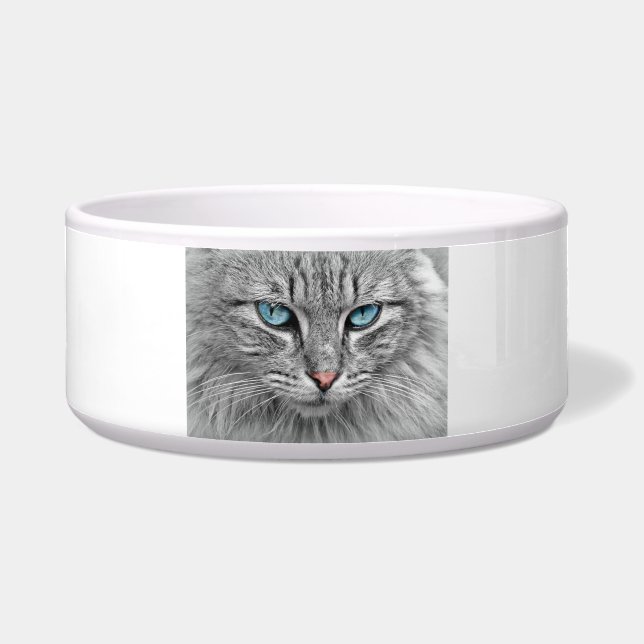 Elegantes Cat Portrait Bowl - Regal Feline Design Napf (Vorderseite)