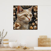 Elegantes Cat Portrait Poster (Küche)