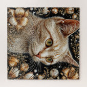 Elegantes Cat Portrait Puzzle (Horizontal)