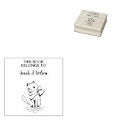 Elegantes Cat Scarf Buch Das Personalisierte Buch Gummistempel (Stempel)