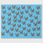 Elegantes Cat Wrapping Paper Geschenkpapier (Flach)
