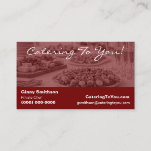 Elegantes Catering   Food-Service & Privatköchin Visitenkarte