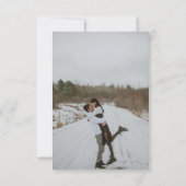 Elegantes Celestial Black QR Code Wedding Foto RSVP Karte (Rückseite)