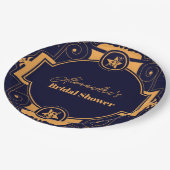 Elegantes Celestial-Brautparty Pappteller (Schrägansicht)