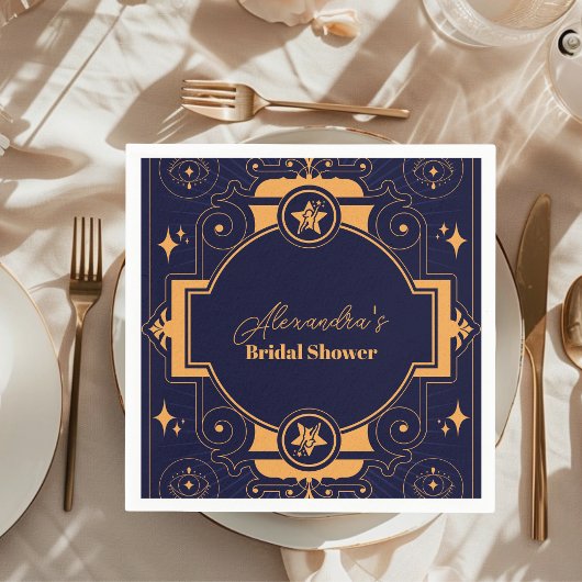 Elegantes Celestial-Brautparty Serviette