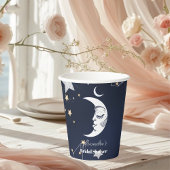 Elegantes Celestial Crescent Moon Brautparty Pappbecher