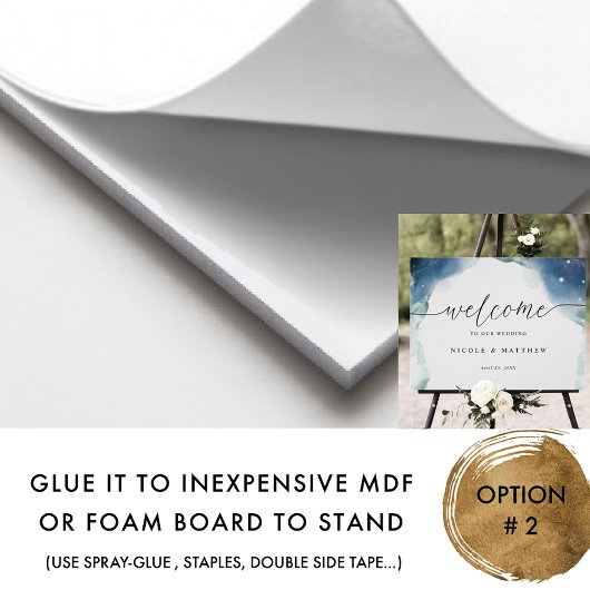 Elegantes Celestial Watercolor Begrüßungszeichen Poster