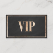 Elegantes Chalk Black Rose Gold VIP-Kartenklubmitg Visitenkarte (Vorderseite)