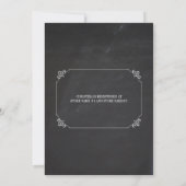 Elegantes Chalkboard Corner Blühe Brautparty Einladung (Rückseite)