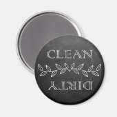 Elegantes Chalkboard Dirty Clean Geschirrspüler Ma Magnet (Vorderseite/Rückseite)