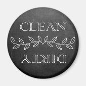 Elegantes Chalkboard Dirty Clean Geschirrspüler Ma Magnet (Vorne)