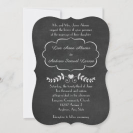 Elegantes Chalkboard feierliche Hochzeit Einladung