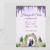 Elegantes Chalkboard Hochzeitsempfang | Floral Sav Einladung (Vorne/Hinten)