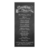Elegantes Chalkboard Hochzeitsprogramm Werbekarte (Hinten)