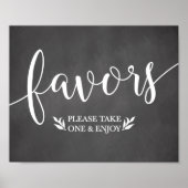 Elegantes Chalkboard Liebhaber der Hochzeitsdekora Poster (Vorne)