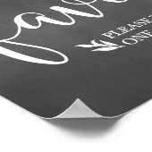 Elegantes Chalkboard Liebhaber der Hochzeitsdekora Poster (Ecke)