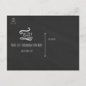 Elegantes Chalkboard Pumpkin-Halloween-Party Einladungspostkarte (Rückseite)