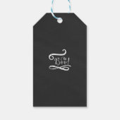 Elegantes Chalkboard Pumpkin Happy Halloween Party Geschenkanhänger (Rückseite)