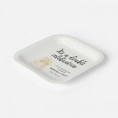 Elegantes Champagne Double Celebration Joint Party Pappteller (Gewinkelt)