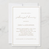 Elegantes Champagne Gold Probe Dinner Einladung (Vorderseite)
