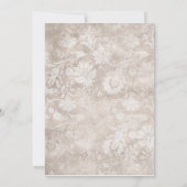 Elegantes Champagne Silver Brautparty Dress Einladung (Rückseite)