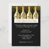 Elegantes Champagne Silvester Party Einladung (Vorderseite)
