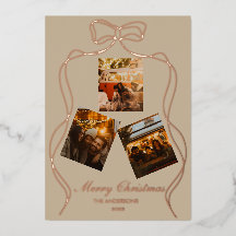 Elegantes Champagner-Beige  Roségold  Folien-Foto