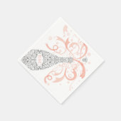Elegantes Champagner-Flaschenpapier Napkin 2 Serviette (Ecke)