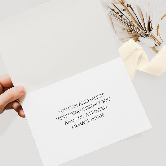 Elegantes Champagner Monogramm, Wasserfarbenhochze Dankeskarte