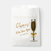 Elegantes Champagner-Silvester Geschenktütchen (Vorderseite)