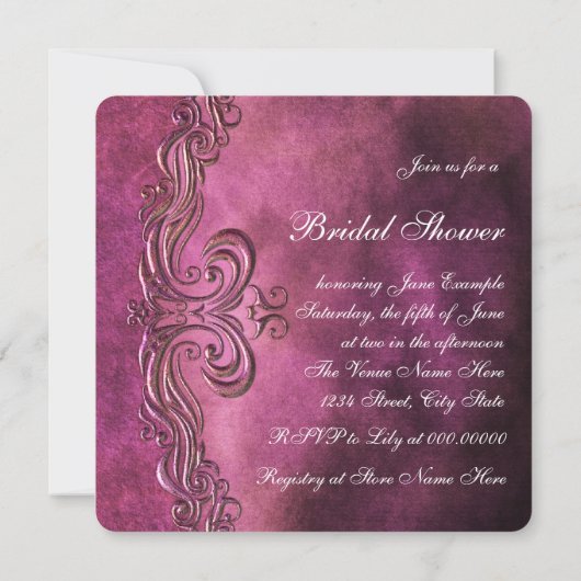 Elegantes Champagner- und Cupcake-Brautparty Einladung (Rückseite)