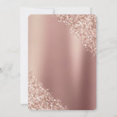 Elegantes Champagnergold Hochzeit Einladung (Rückseite)