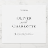 Elegantes Champagnerlabel - Hochzeit Schaumweinetikett (Einzelnes Label)