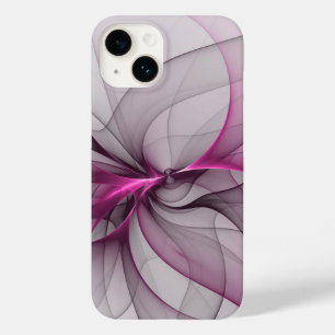 Elegantes Chaos Moderne Abstrakte Pinke Fraktal-Ku Case-Mate iPhone 14 Hülle